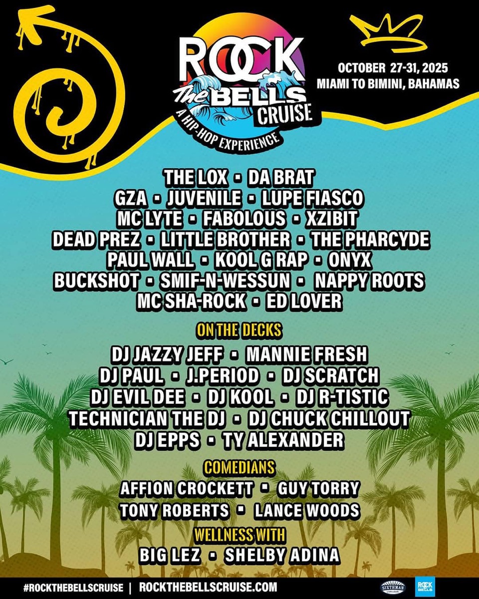 Rock The Bells Cruise 2025 Poster